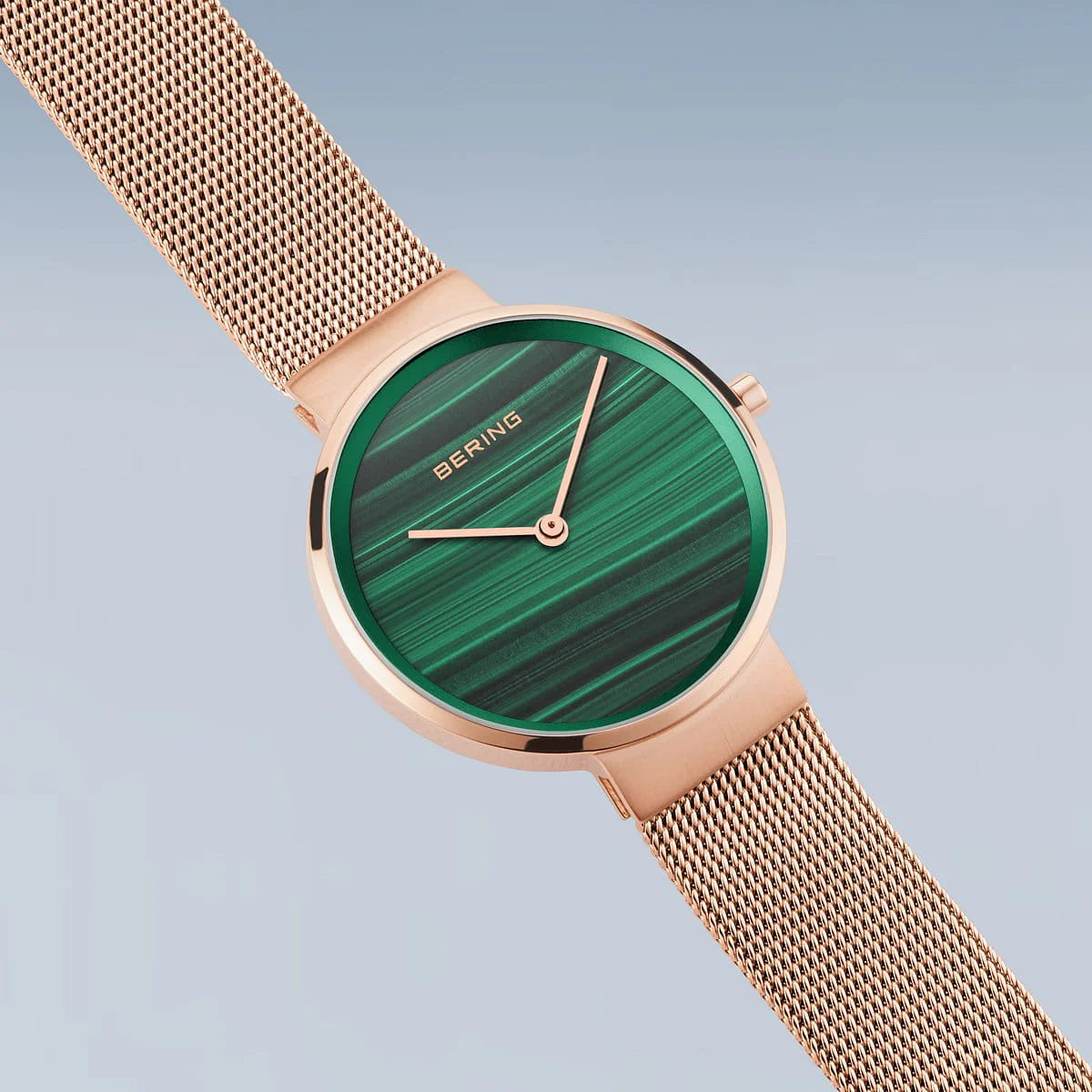 Bering - Classic Gold Green Stainless Women's Quartz Watch - 14531-368