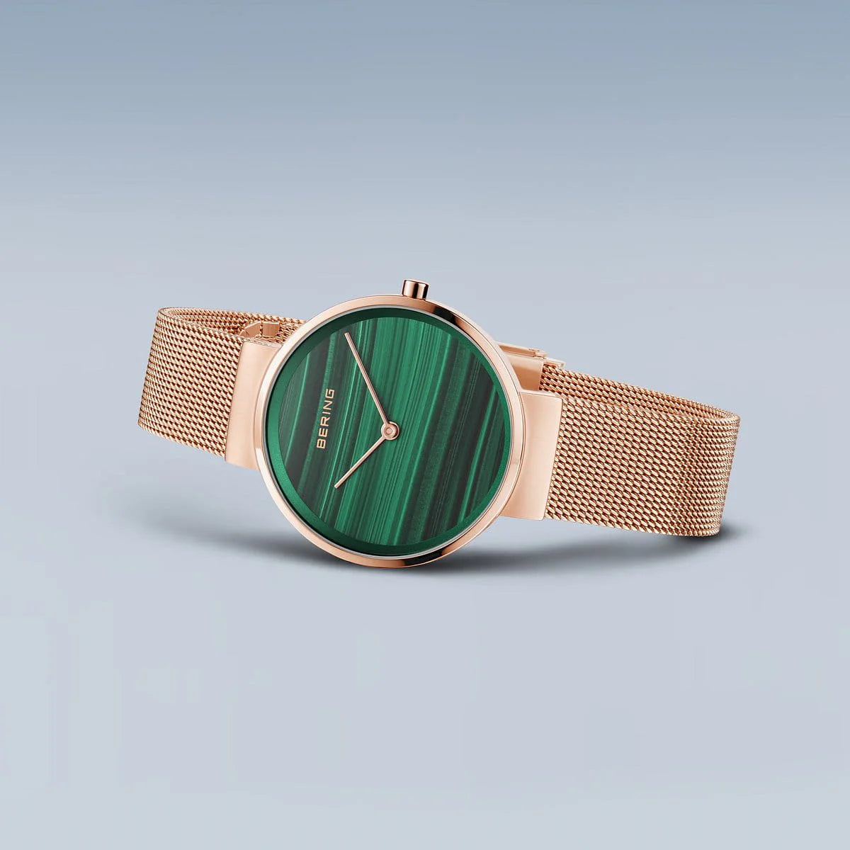 Bering - Classic Gold Green Stainless Women's Quartz Watch - 14531-368