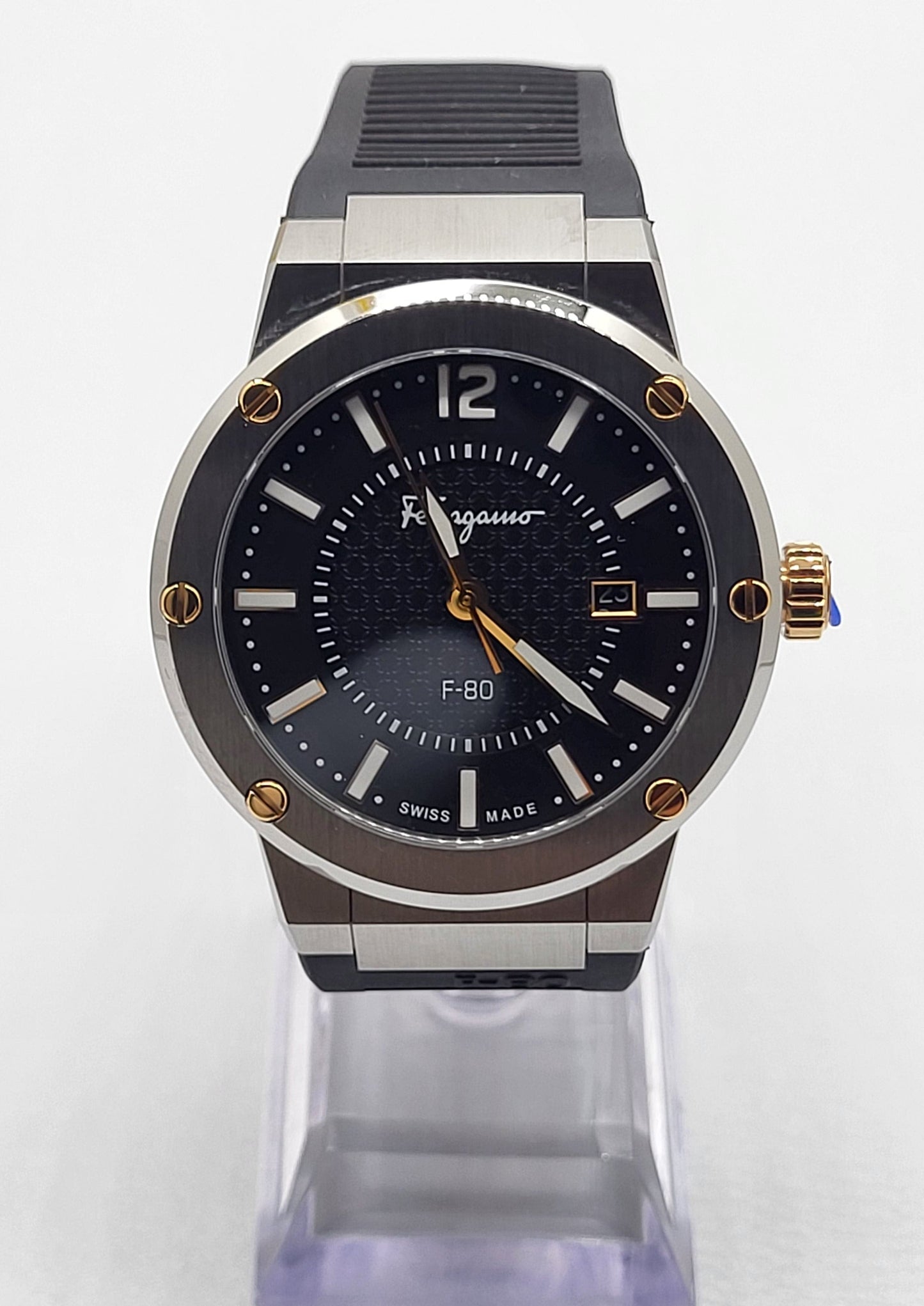Ferragamo - F-80, Black Dial Men's Quartz Watch SFHY00120