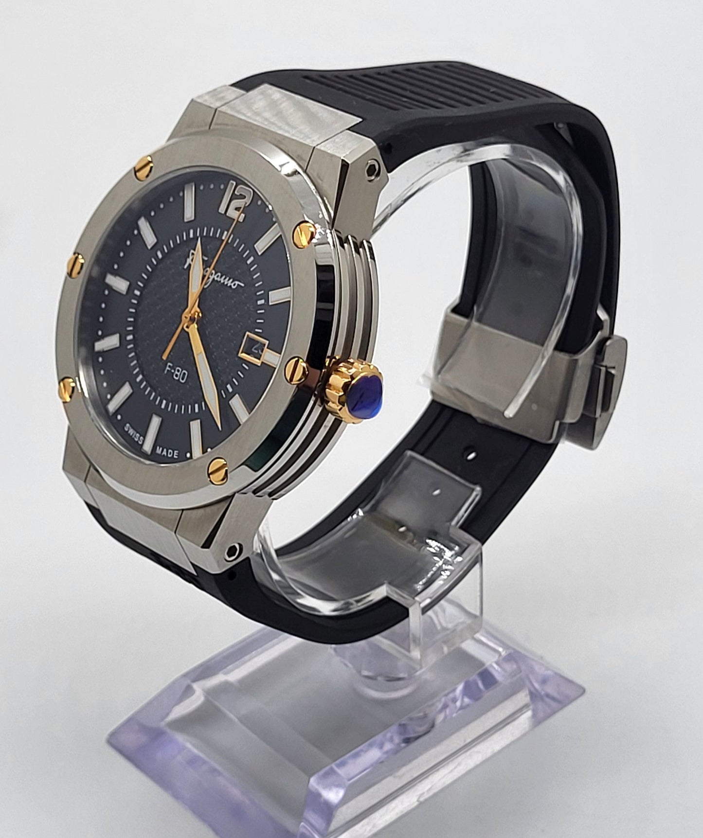 Ferragamo - F-80, Black Dial Men's Quartz Watch SFHY00120