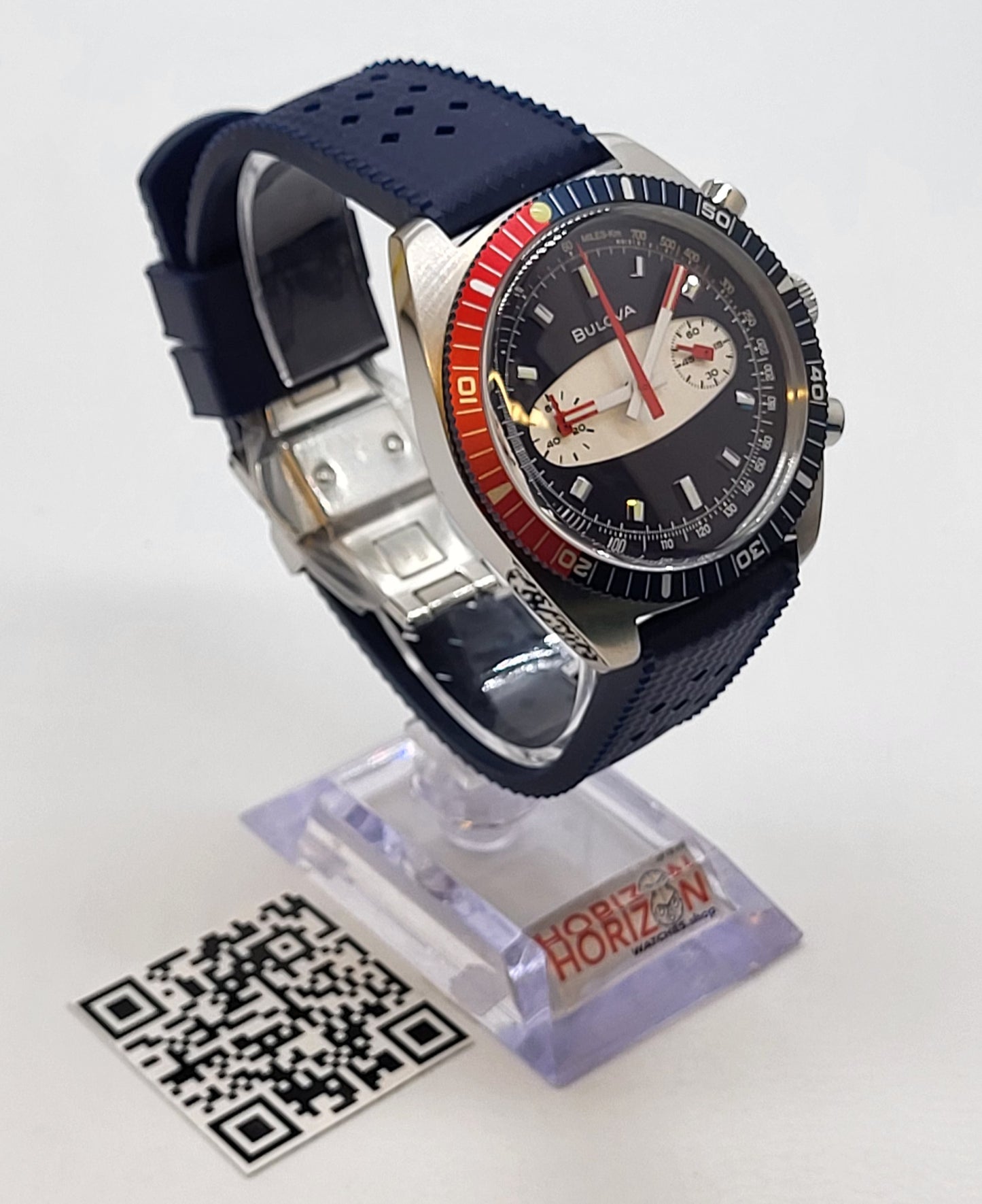 Bulova - Surfboard, Chronograph Stainless Steel Blue Dial Men's Watch - 98A253