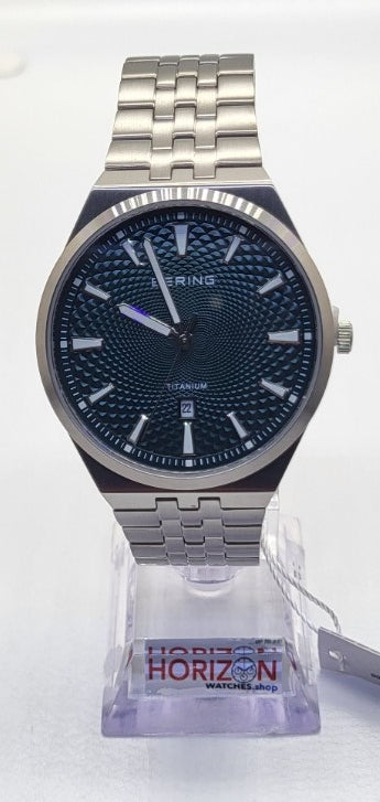 Bering Titanium Green Dial Men's Quartz Watch, 41mm 16141-708