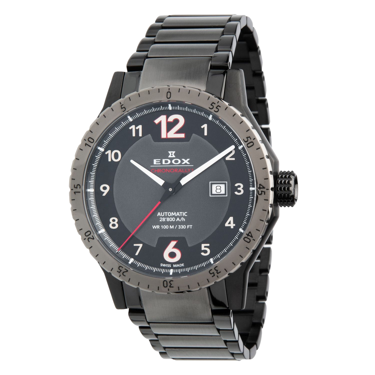 EDOX - Stainless Steel Black Dial Men's Automatic Watch - 80094 37GNM NR1