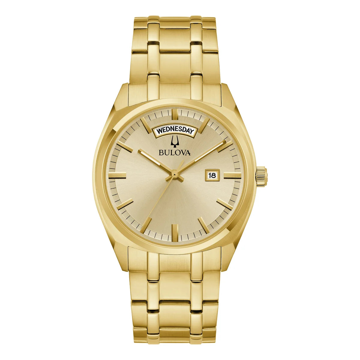 Bulova - Gold Surveyor Classic Stainless Steel Men's Quartz Watch - 97C115