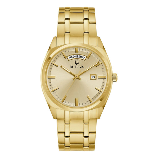 Bulova - Gold Surveyor Classic Stainless Steel Men's Quartz Watch - 97C115