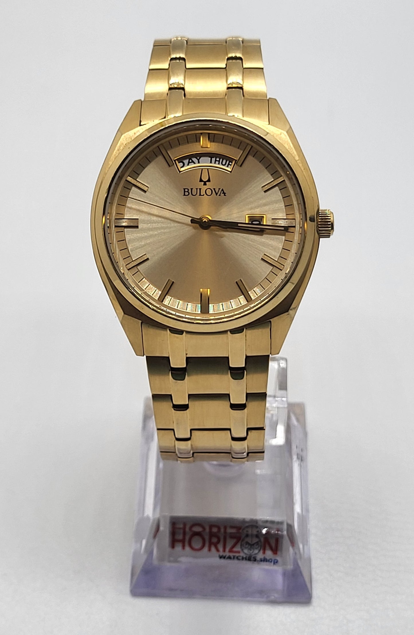 Bulova - Gold Surveyor Classic Stainless Steel Men's Quartz Watch - 97C115