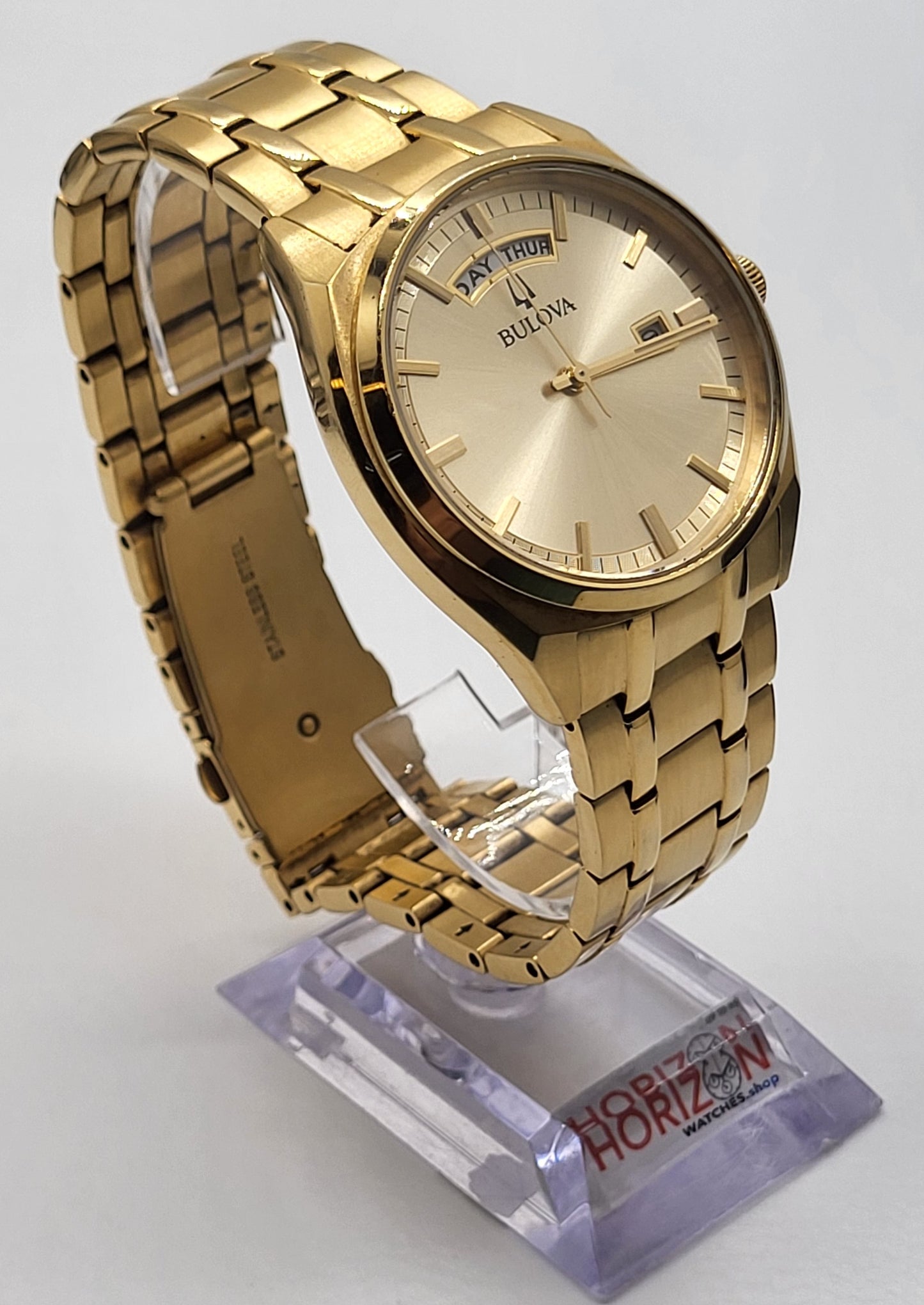 Bulova - Gold Surveyor Classic Stainless Steel Men's Quartz Watch - 97C115