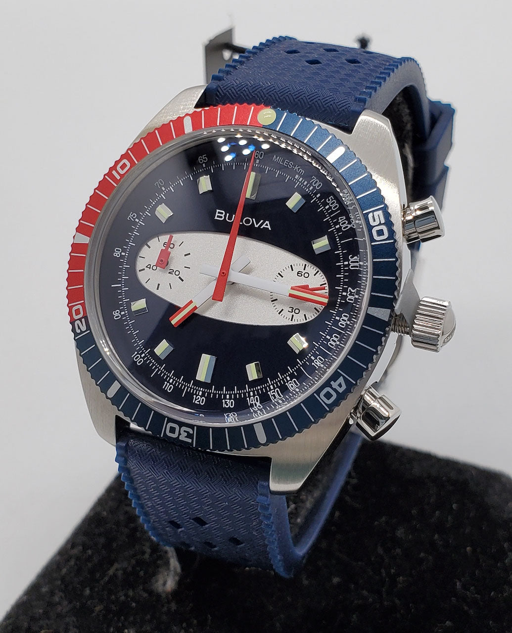 Bulova - Surfboard, Chronograph Stainless Steel Blue Dial Men's Watch - 98A253
