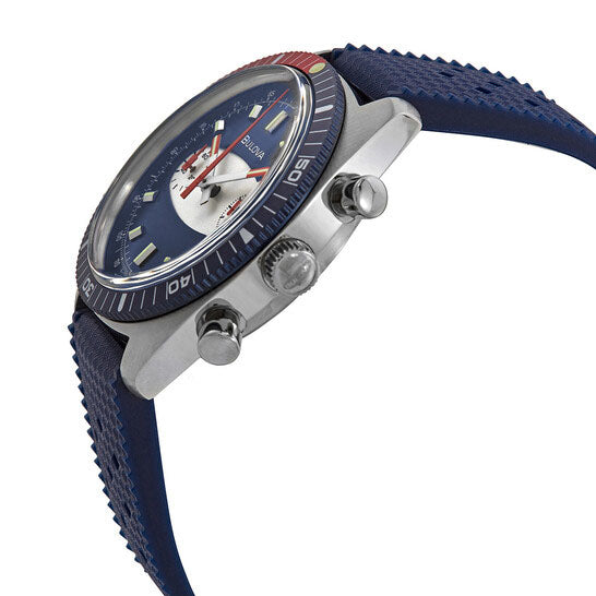 Bulova - Surfboard, Chronograph Stainless Steel Blue Dial Men's Watch - 98A253