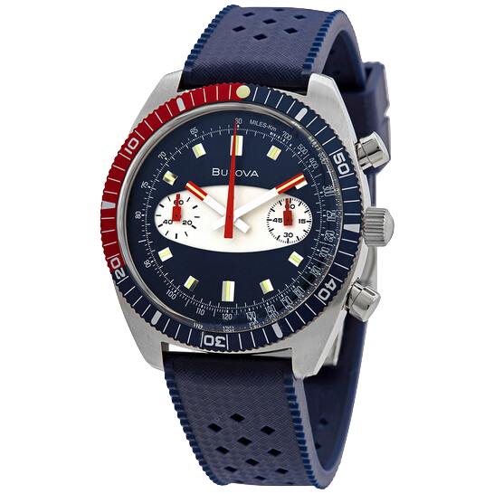 Bulova - Surfboard, Chronograph Stainless Steel Blue Dial Men's Watch - 98A253