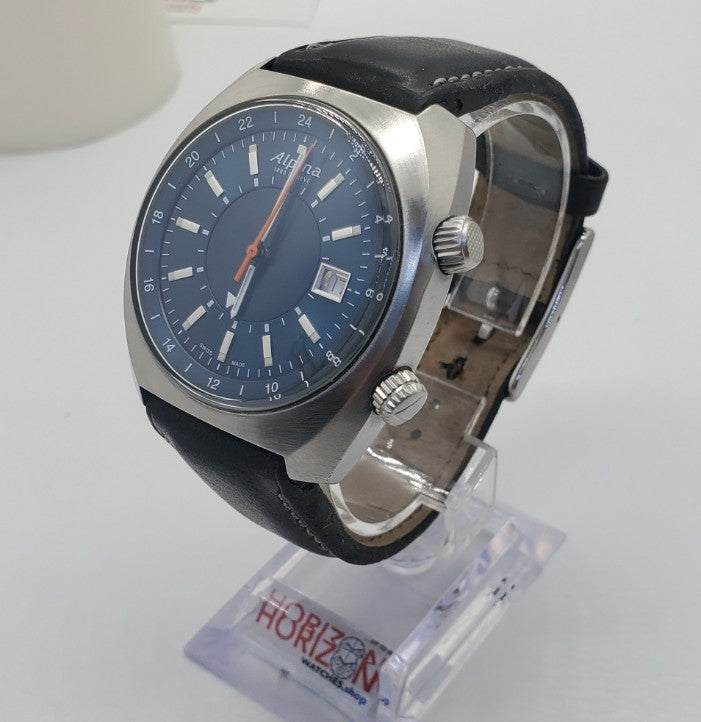 Alpina - Startimer Pilot Black Leather Men's Automatic Watch - AL-555N4H6