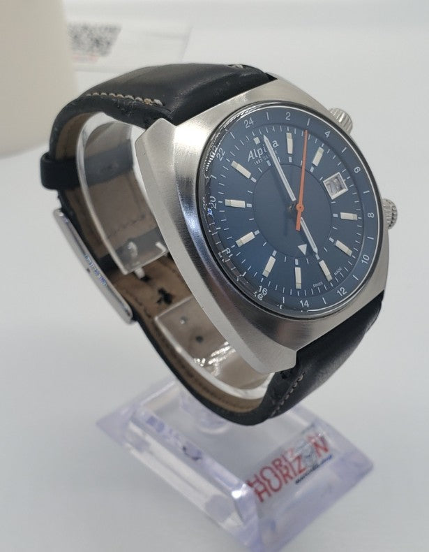 Alpina - Startimer Pilot Black Leather Men's Automatic Watch - AL-555N4H6