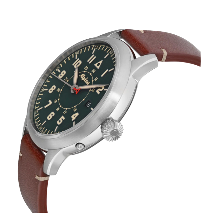 Alpina - Startimer, Stainless Steel Brown Leather Men's Automatic Watch - AL525KBG4SH6(USED)