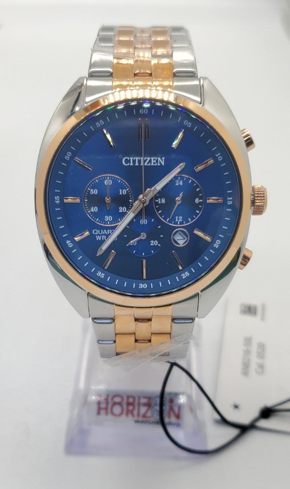 Citizen Chronograph Quartz Blue Stainless Steel Men's Quartz Watch - AN8216-50L