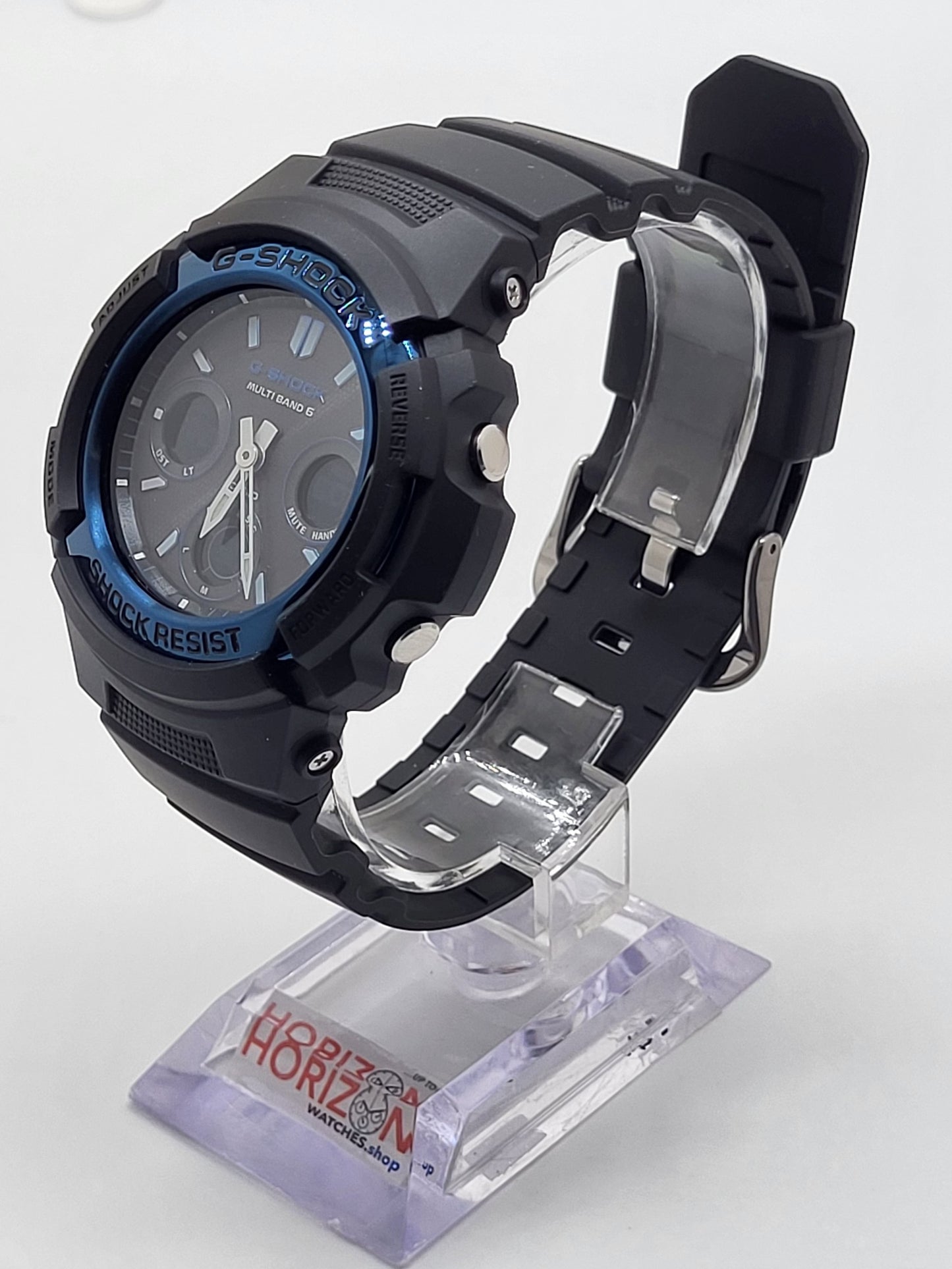 Casio G-Shock 45mm Black Resin Case with Black Resin Band Men's Wristwatch AWGM100A-1A