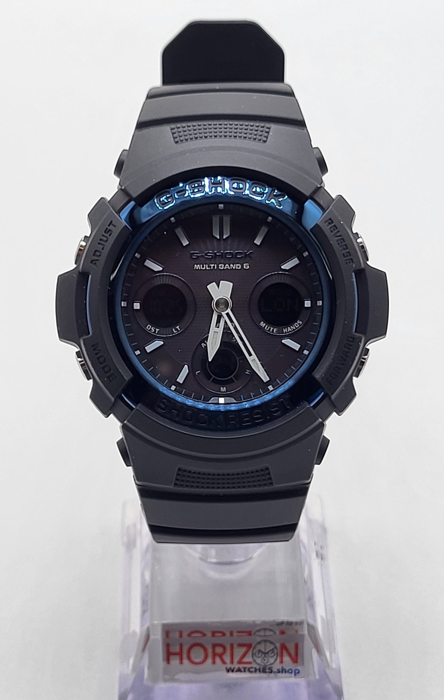 Casio G-Shock 45mm Black Resin Case with Black Resin Band Men's Wristwatch AWGM100A-1A