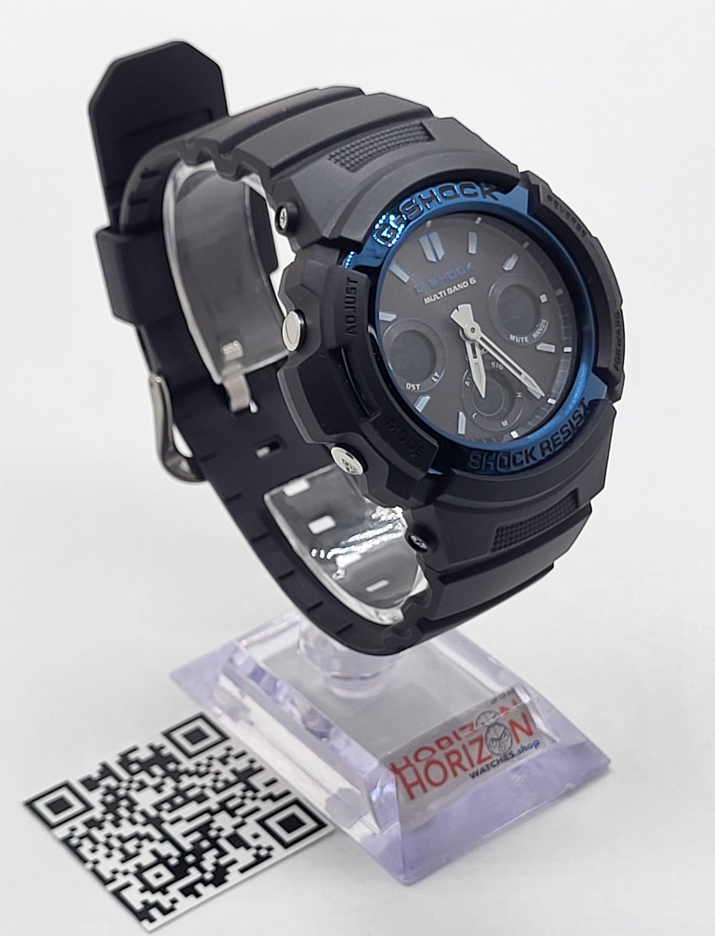 Casio G-Shock 45mm Black Resin Case with Black Resin Band Men's Wristwatch AWGM100A-1A