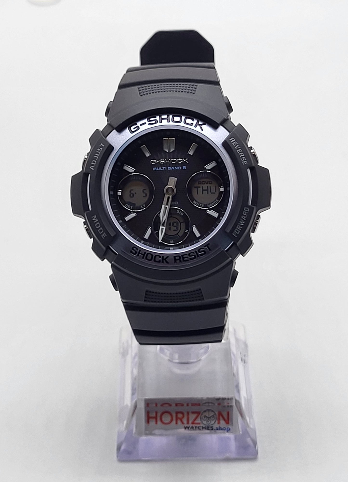 Casio G-Shock 45mm Black Resin Case with Black Resin Band Men's Wristwatch AWGM100FP1A2