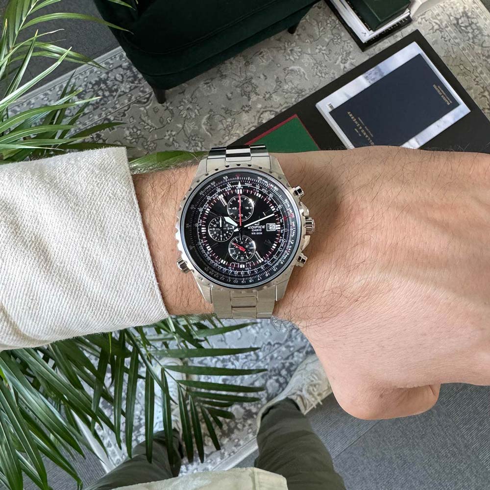 CASIO - EDIFICE , Stainless Steel Chrono Men's Quartz Watch - EF527D-1AV