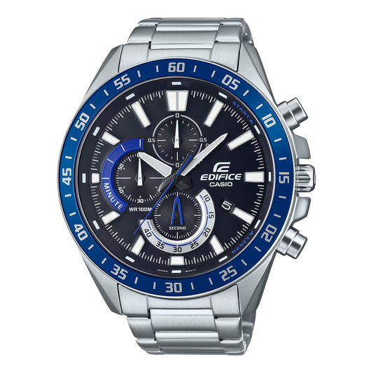 CASIO EDIFICE, Black Chronograph Stainless Men's Quartz Watch EFV620D-1A2V