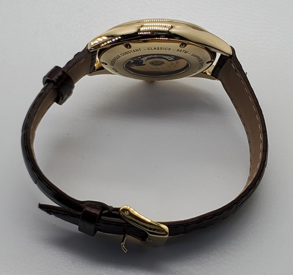 Frédérique Constant Classic Heartbeat Gold Men's Automatic Watch - FC-310MS5B5