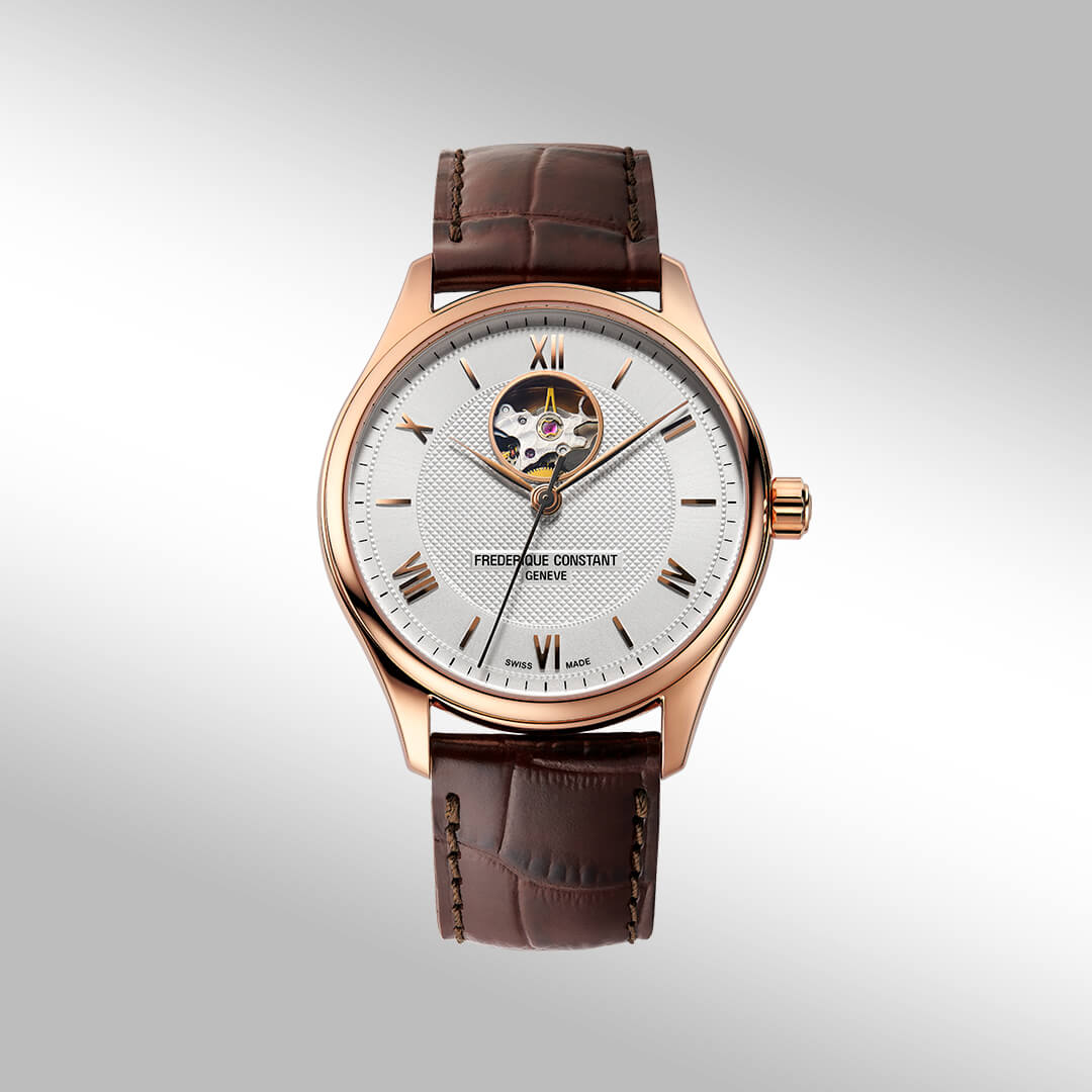 Frédérique Constant Classic Heartbeat Gold Men's Automatic Watch - FC-310MS5B5