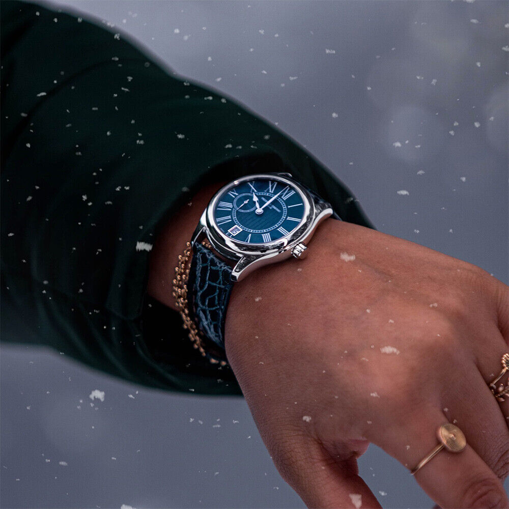 Frédérique Constant - Classic Blue Leather Women's Automatic Watch FC-318MPN3B6