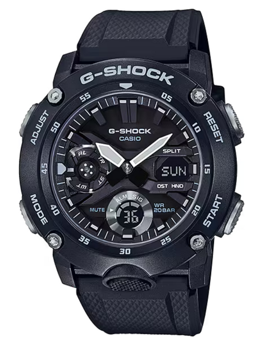Casio G-Shock 48mm Black Carbon Case Black Resin Strap GA2000S-1A