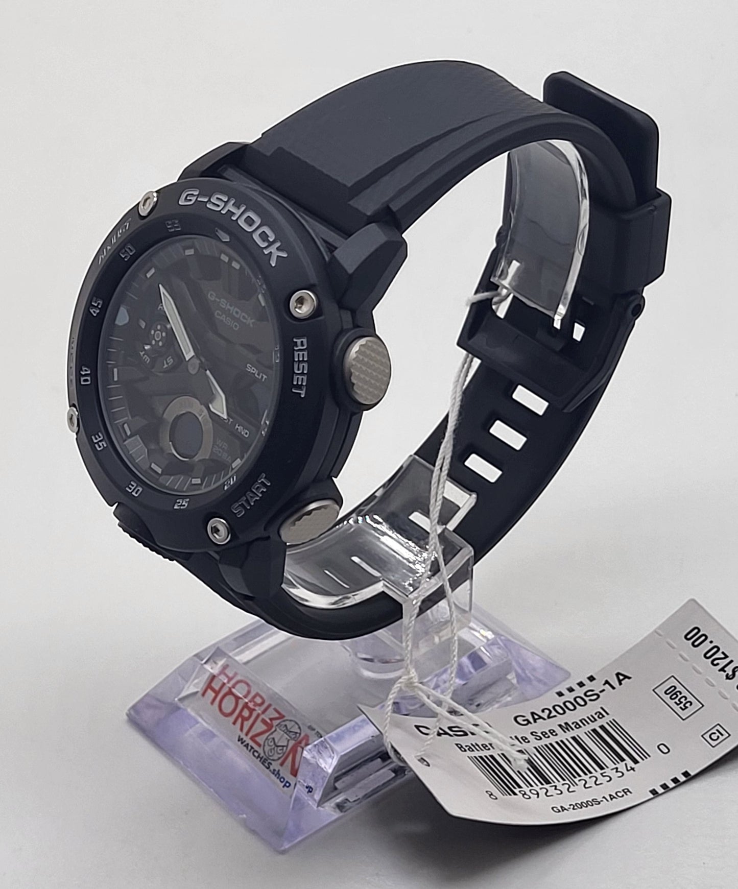 Casio G-Shock 48mm Black Carbon Case Black Resin Strap GA2000S-1A
