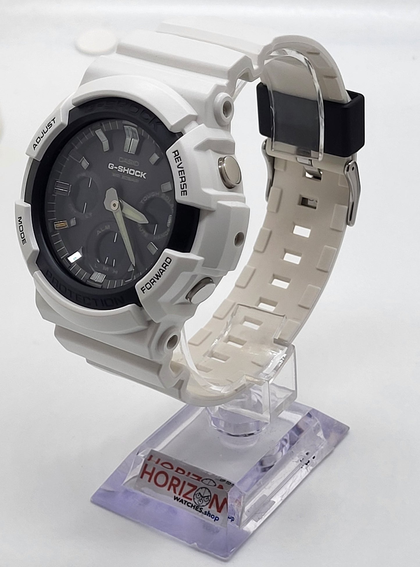 Casio G-SHOCK , White Resin Case Band Men's Quartz watch GAS100B-7A