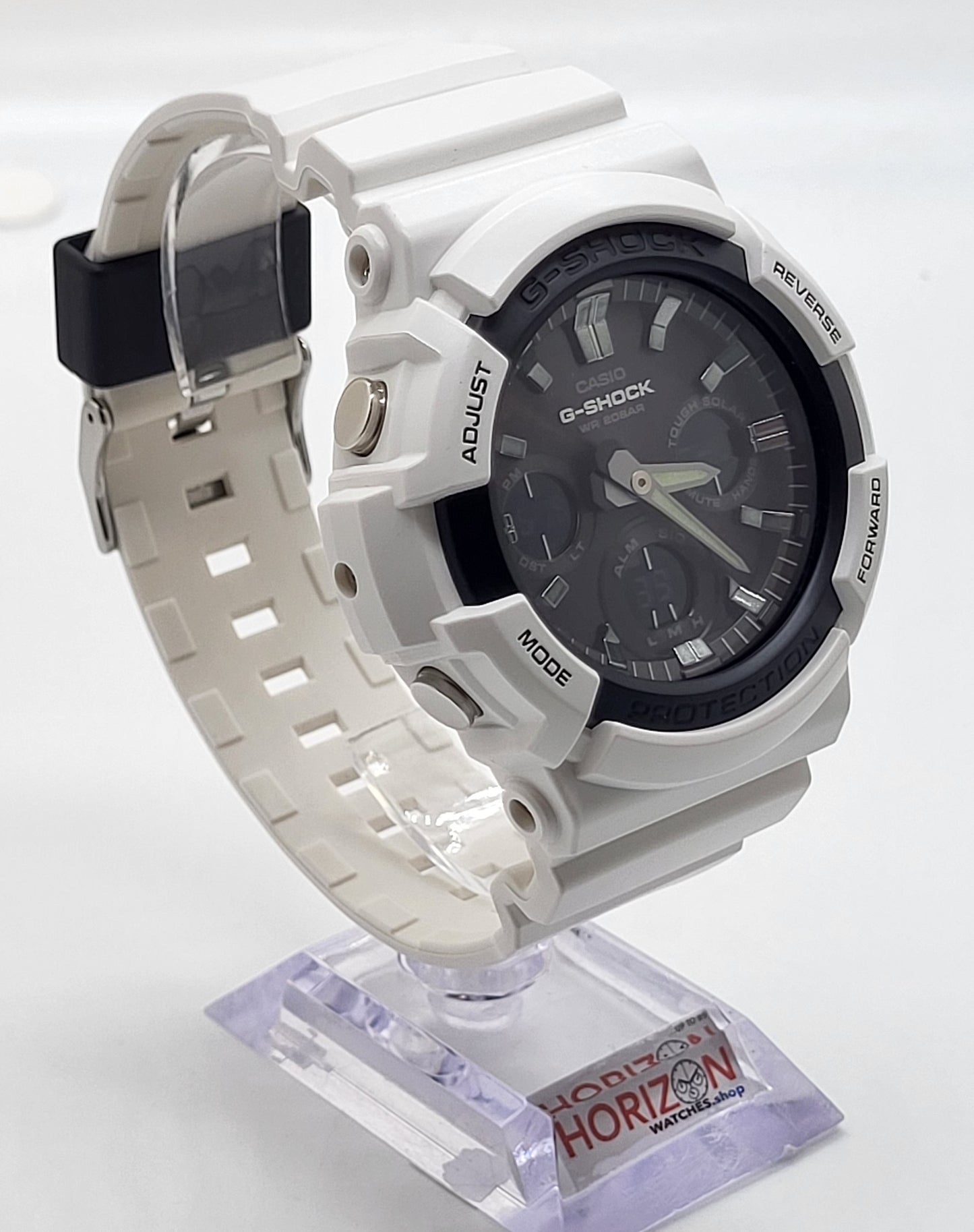 Casio G-SHOCK , White Resin Case Band Men's Quartz watch GAS100B-7A