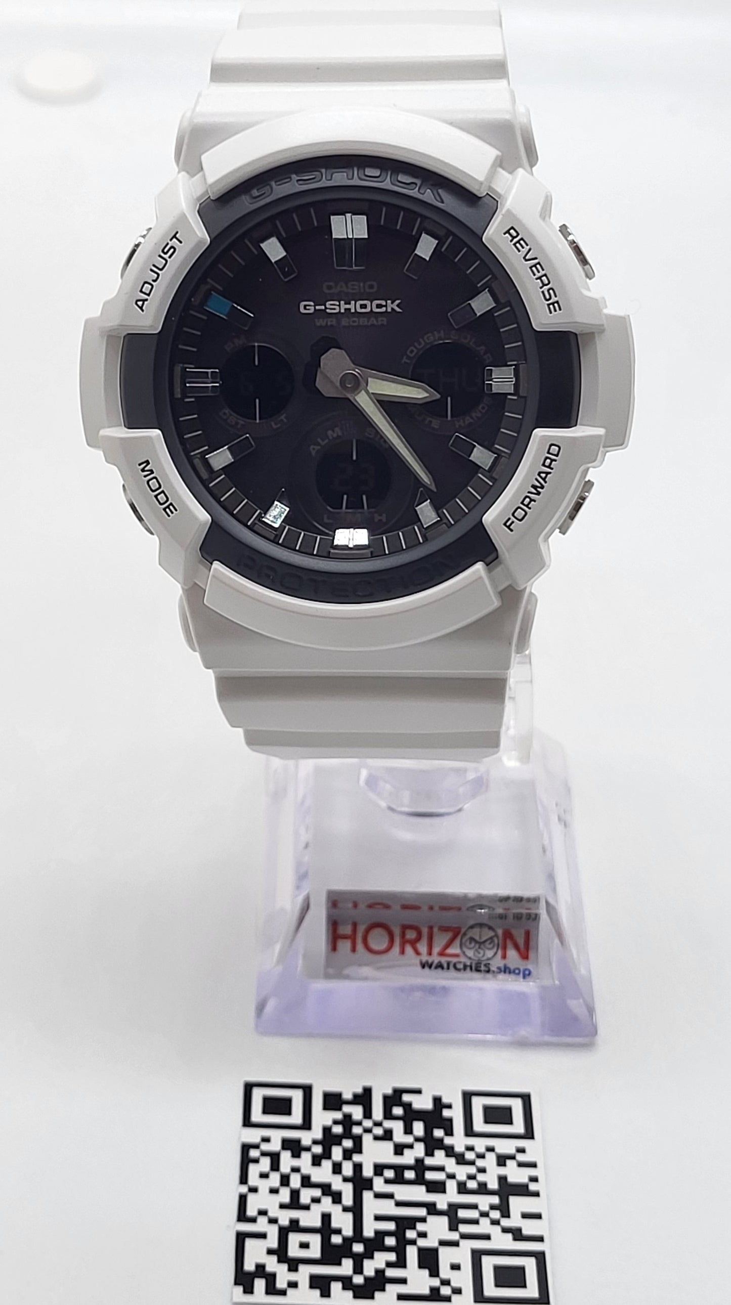 Casio G-SHOCK , White Resin Case Band Men's Quartz watch GAS100B-7A