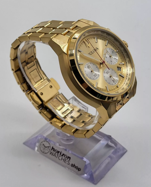 Bulova - Gold Chronograph Stainless Steel Men's Quartz Watch - 97B217