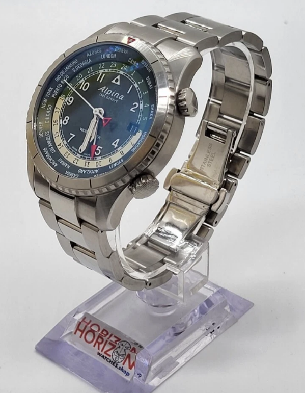Alpina - Startimer Woldtimer Pilot Stainless Steel Men's Quartz Watch - AL-255GR4S26B (USED)