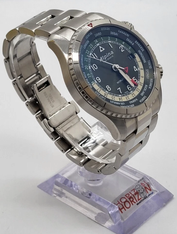 Alpina - Startimer Woldtimer Pilot Stainless Steel Men's Quartz Watch - AL-255GR4S26B (USED)