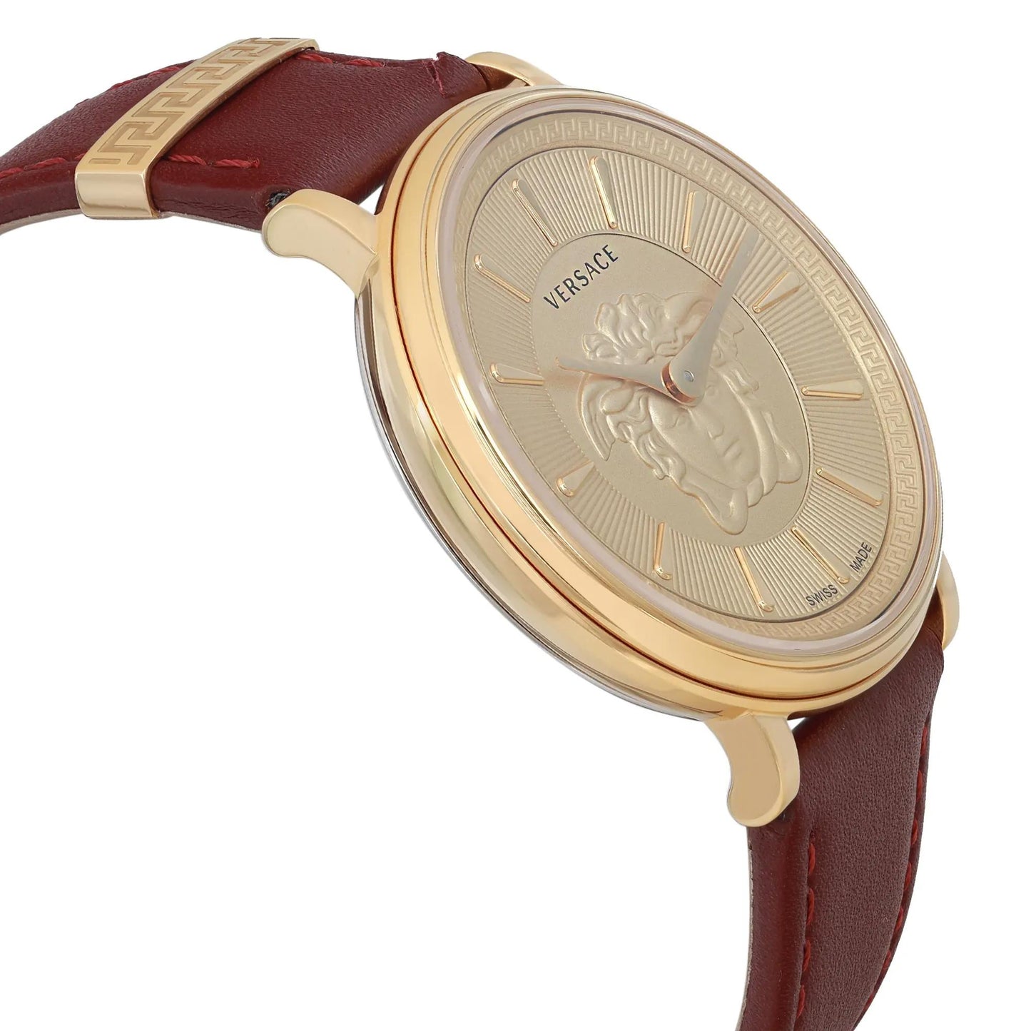 Versace - V-Circle Medusa 38mm Steel Gold Dial Ladies Quartz Watch VE8103821