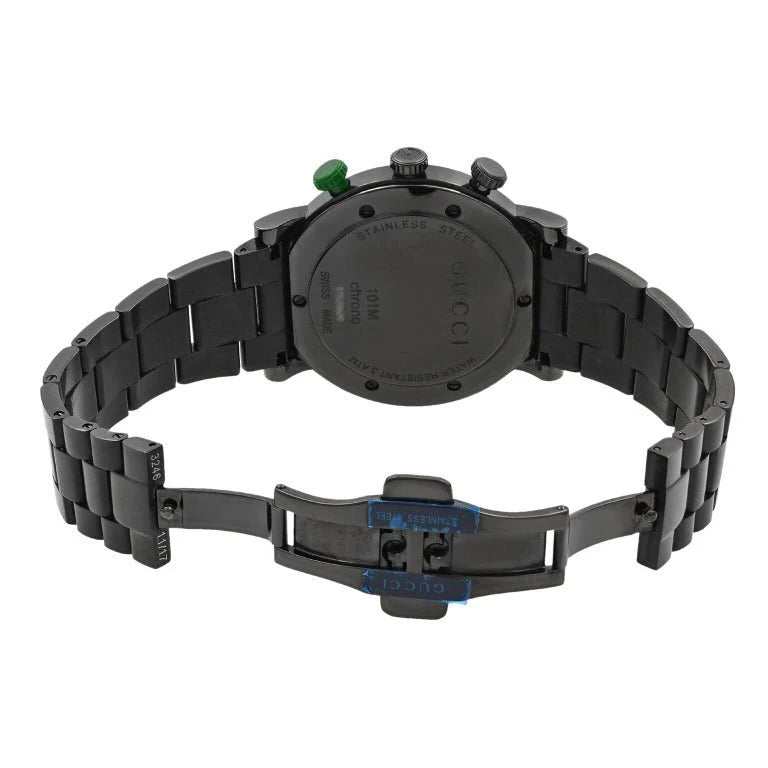 Gucci G-Chrono Black Stainless Steel Men's Quartz Watch YA101331(USED)