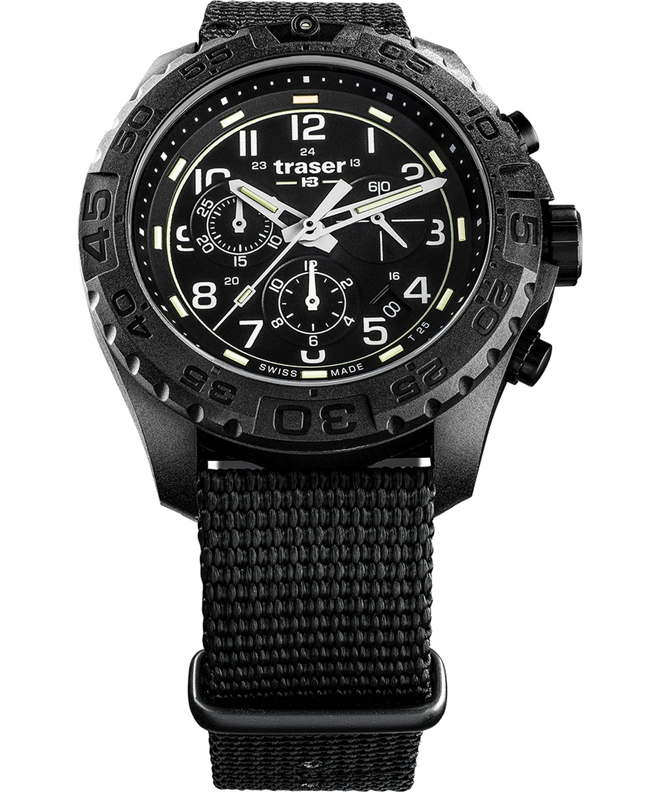 Traser P96 Outdoor Pioneer Evolution Chrono Black Quartz Watch TS-108680