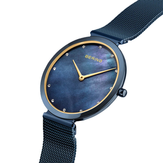 Bering Classic Blue Stainless Steel Women's Quartz Watch - 18132-399