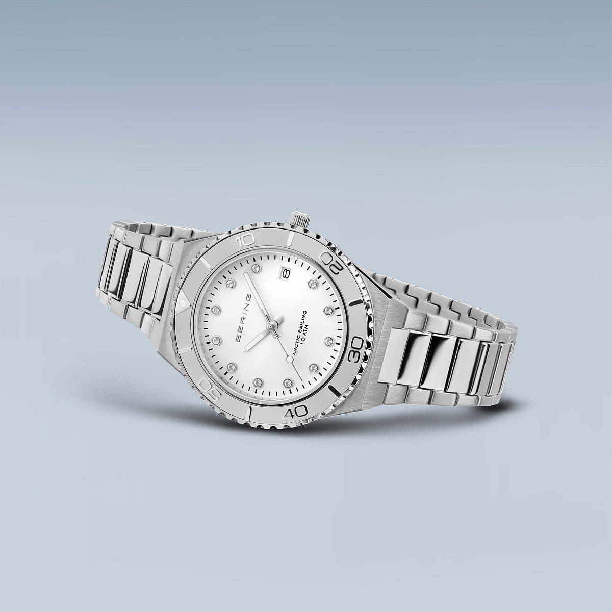 Bering - Arctic Sailing Gemmed Stainless Women's Quartz Watch - 18936-704-C