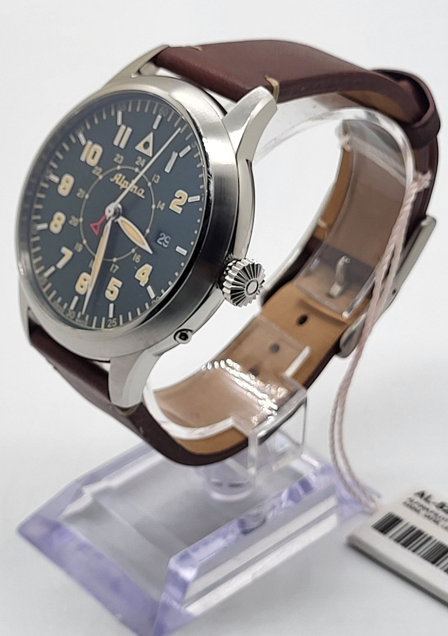 Alpina - Startimer, Stainless Steel Brown Leather Men's Automatic Watch - AL525KBG4SH6(USED)