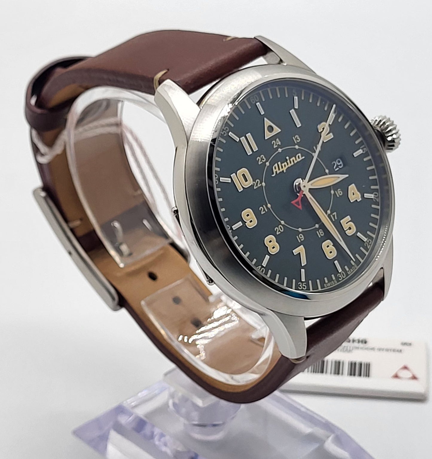 Alpina - Startimer, Stainless Steel Brown Leather Men's Automatic Watch - AL525KBG4SH6(USED)
