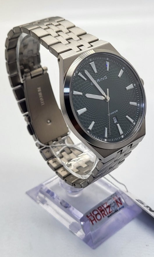 Bering Titanium Green Dial Men's Quartz Watch, 41mm 16141-708