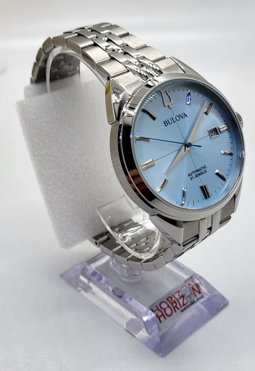 Bulova - Sutton, Blue Dial Stainless Automatic Men's Watch 96B423