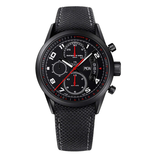 RAYMOND WEIL Freelancer PVD Canvas Leather Men's Automatic Watch 7730-BK05207