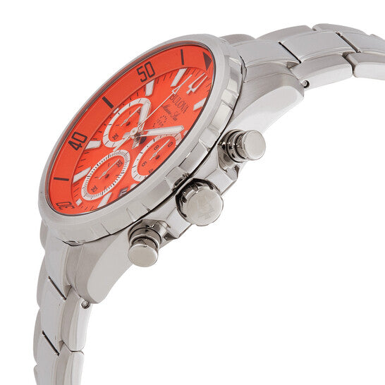 Bulova - Marine Star Orange Dial Chronograph Men's Quartz Watch 96B395
