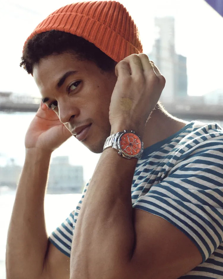 Bulova - Marine Star Orange Dial Chronograph Men's Quartz Watch 96B395