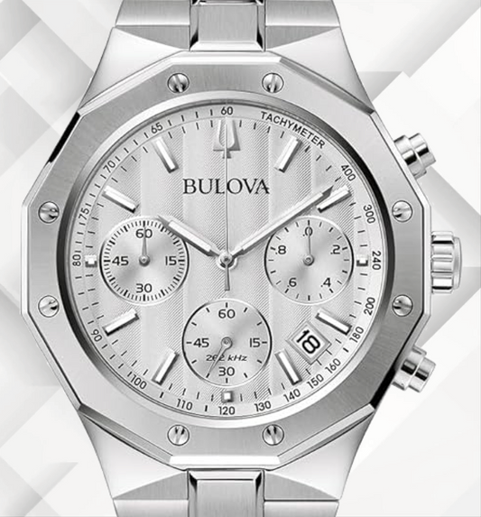 Bulova - Classic Silver Dial Stainless Steel Men's Quartz Watch - 96B408 (USED)