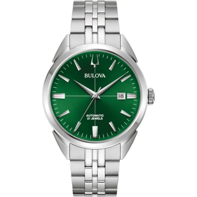 Bulova - Sutton, Green Dial Stainless Men's Quartz Watch 96B424