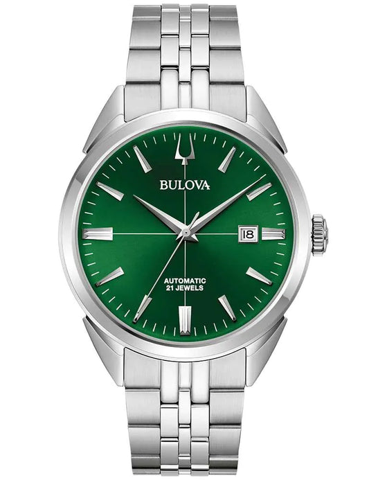 Bulova - Sutton, Green Dial Stainless Men's Quartz Watch 96B424